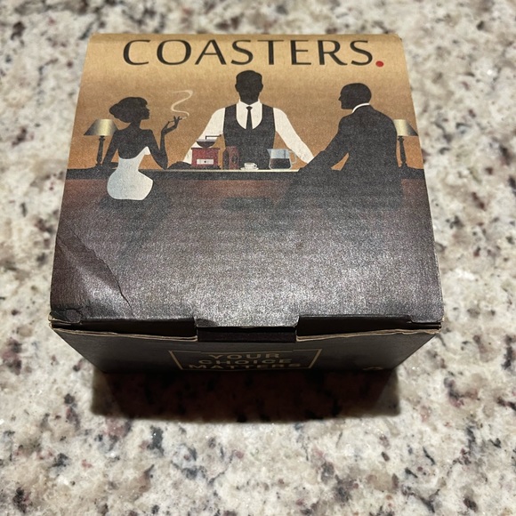 Funny Coasters Set of 6 with Holder - Picture 2 of 2